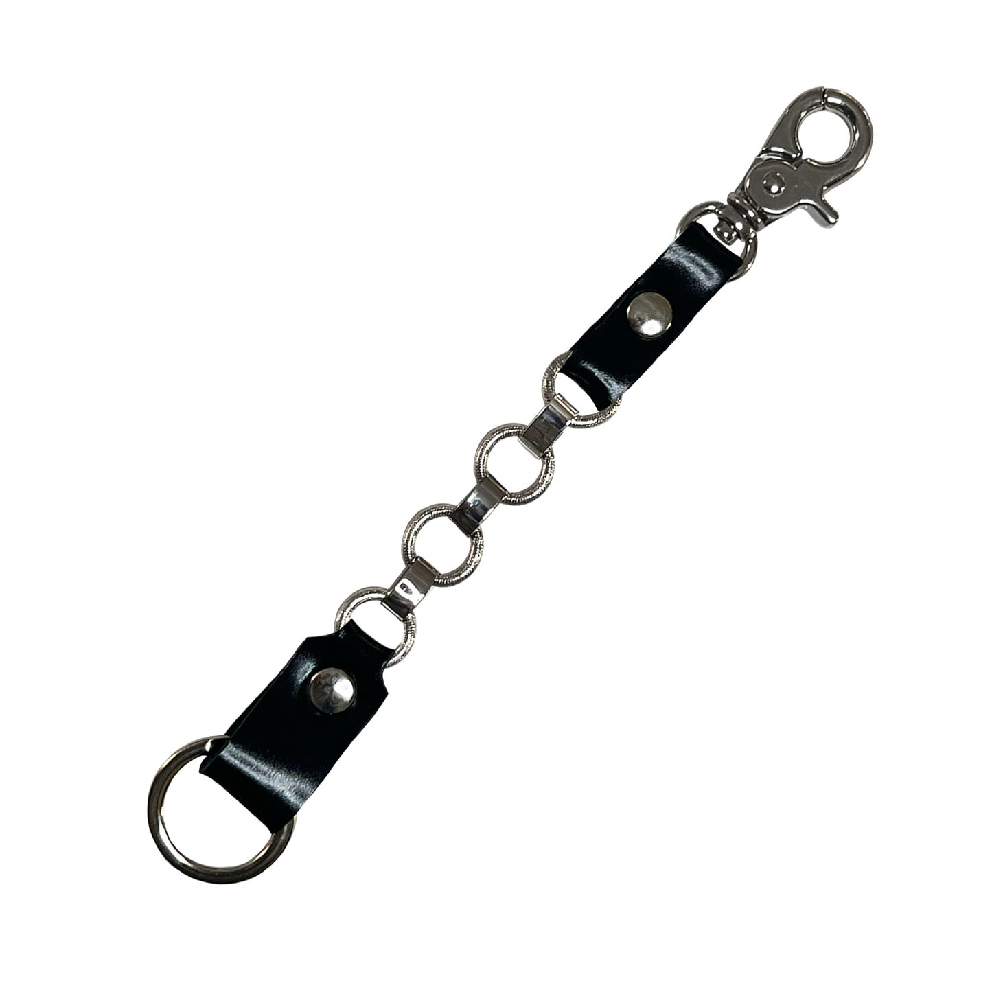 Belladonna Keychain in Black Leather