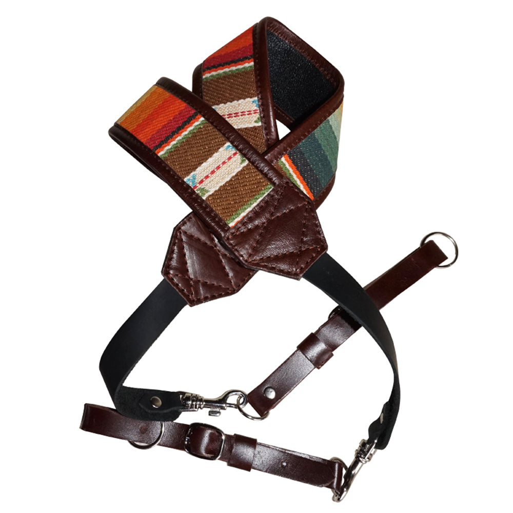 CUSTOM CLASSIC MEXICAN BLANKET VINTAGE BROWN CAMERA STRAP HEAVY LEATHER NYC MADE IN THE USA MIRRORLESS DSLR PHOTOGRAPHY PHOTOGRAPHER PHOTO LENSE OUTDOOR ADVENTURE WEDDING FOTO